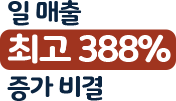 일 매출 최고 388% 증가 비결